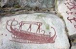rock art neolithic sled boats Norway